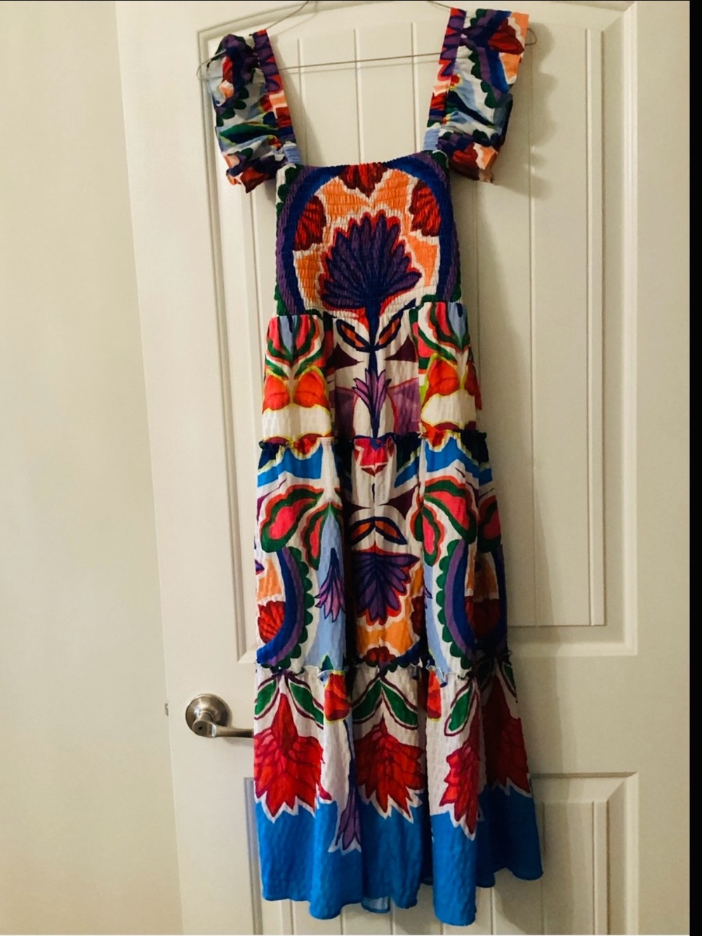 Vince Camuto Multicolor Floral Tiered Midi Dress
